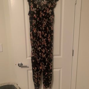 Floral pant romper